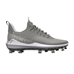 UA Harper 7 Elite TPU Baseball Cleats Grey White